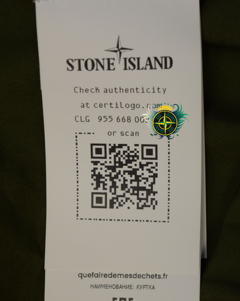 Stone Island Supima Cotton Canvas jacket Military Green detail view