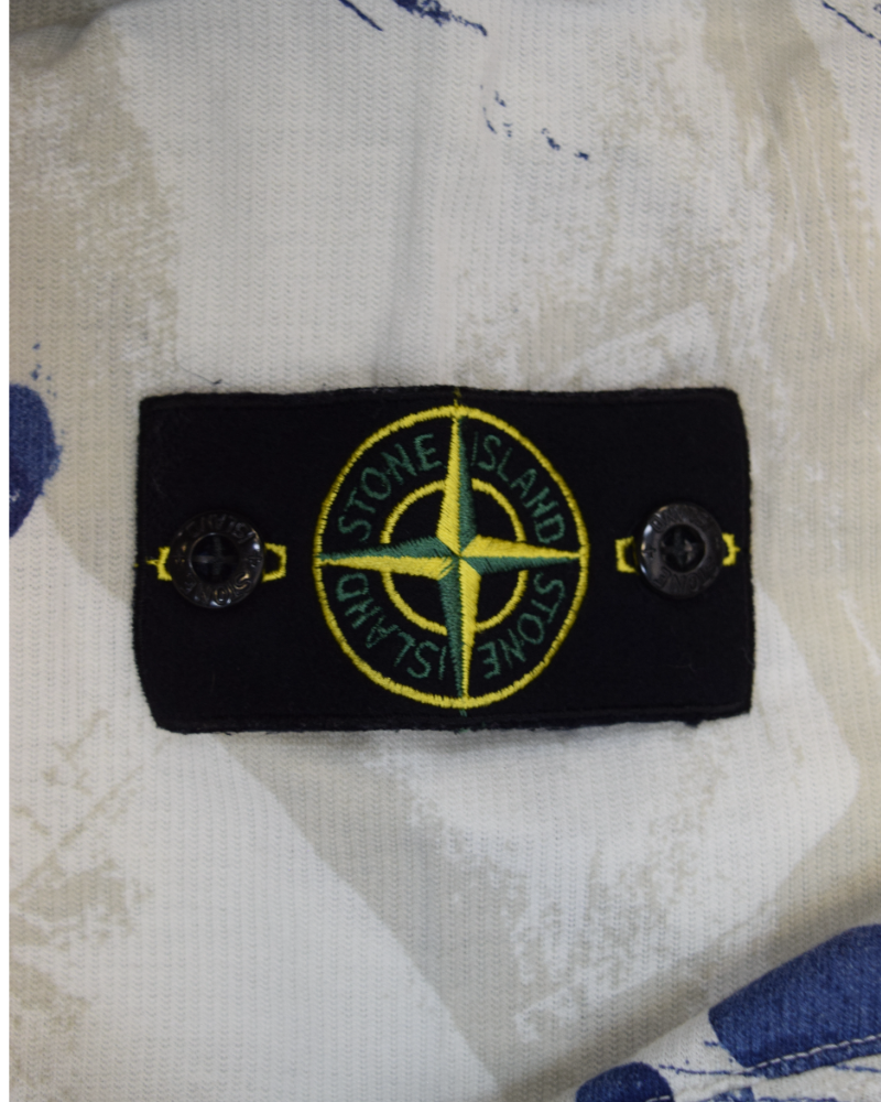 Stone Island Lightweight Scan camo Crewneck Sweater Camo detail view