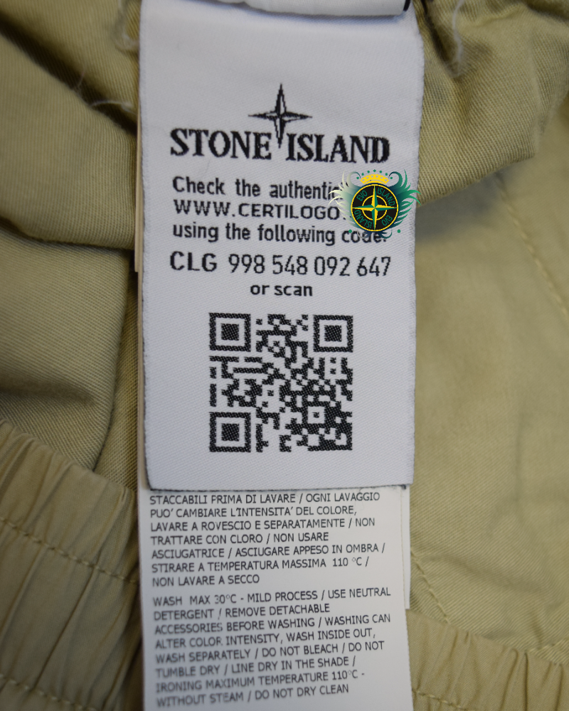 Stone Island Cuffed Cargos Ivory detail view