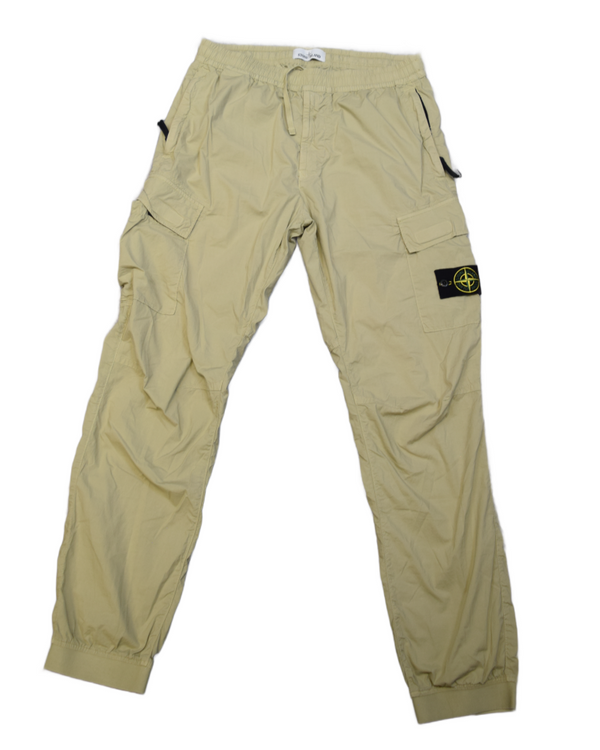 Stone Island Cuffed Cargos Ivory front view