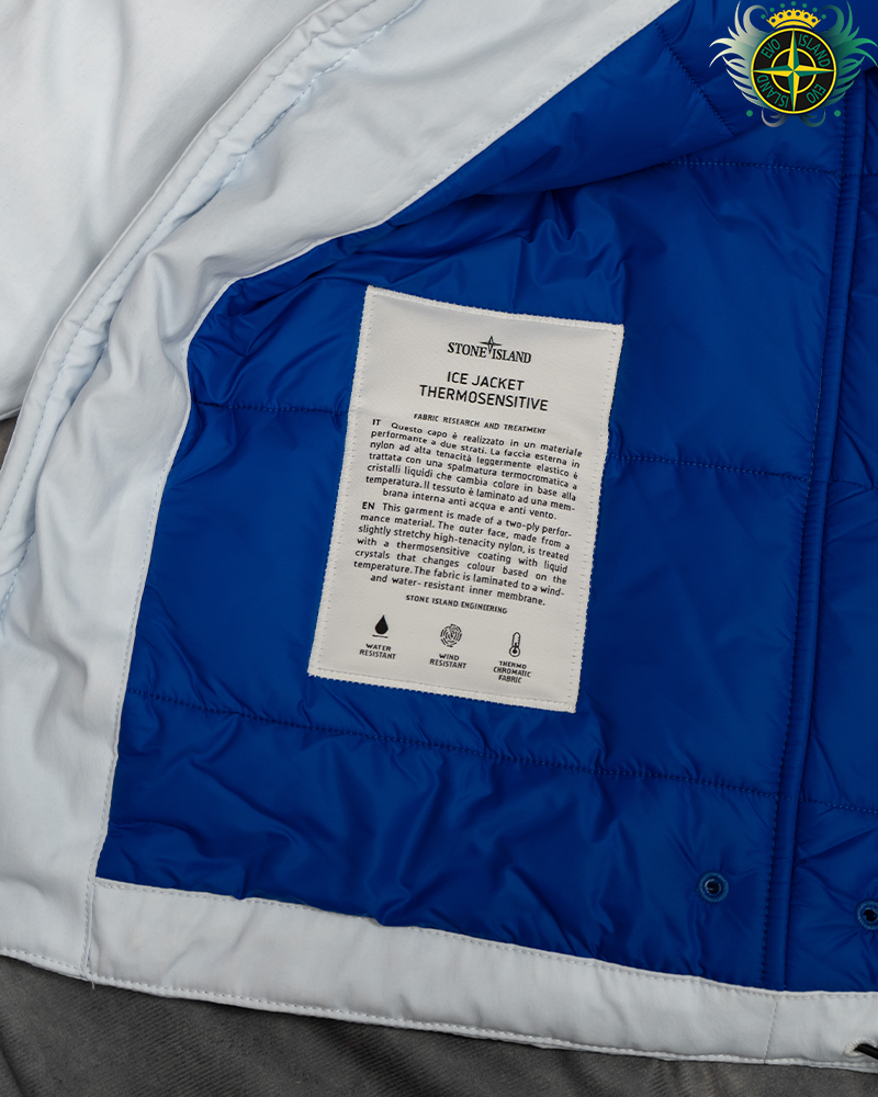 Stone Island Special Process Thermosensitive Ice Jacket Light Blue - M