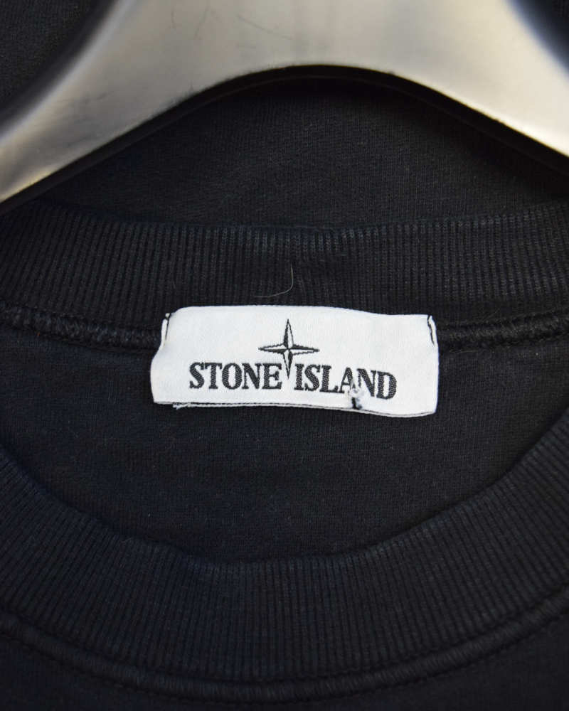 Stone Island Crewneck Sweater Black detail view
