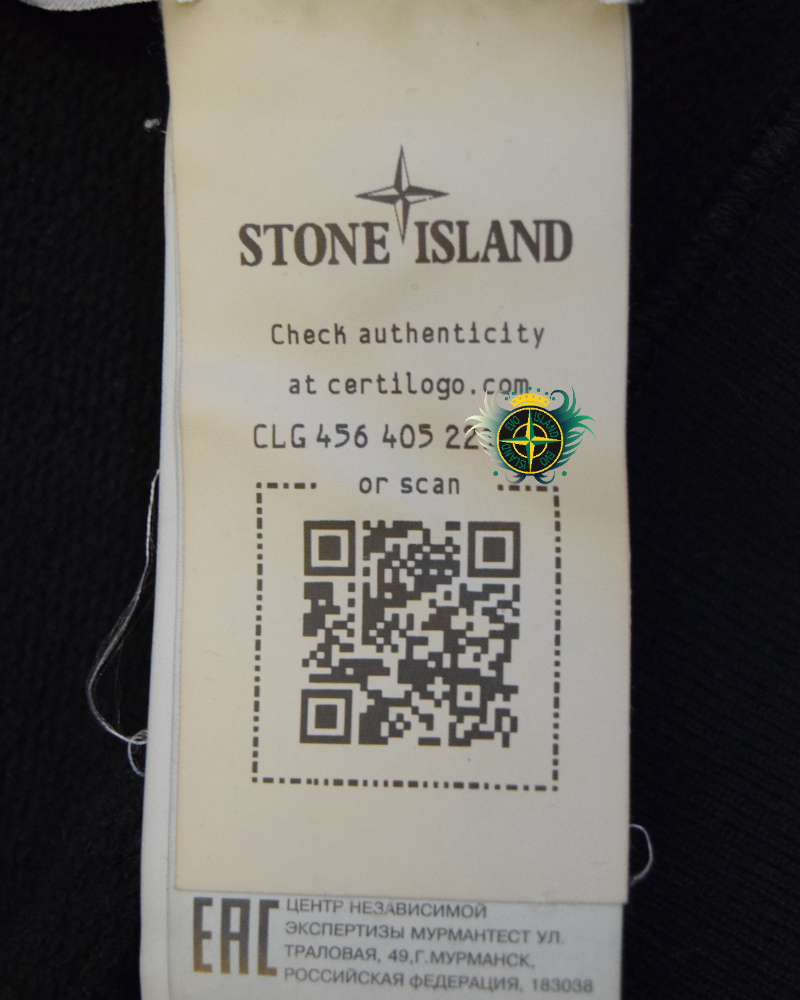 Stone Island Crewneck Sweater Black detail view