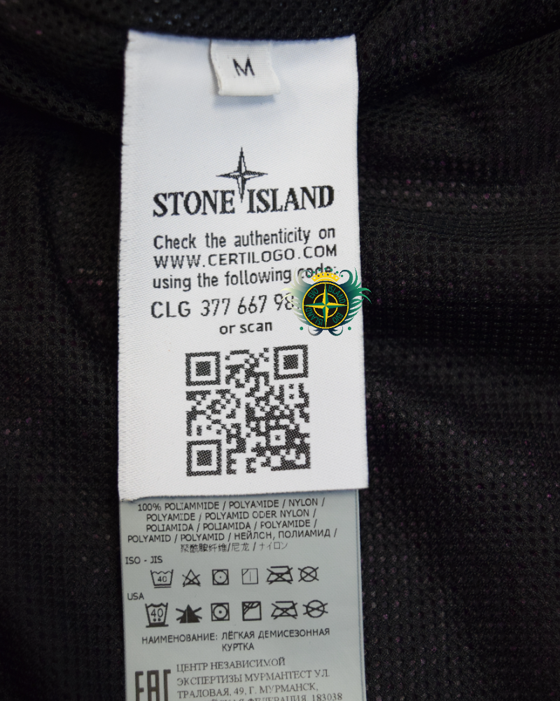 Stone Island Poly Colour Frame Nylon Metal Zipped Overshirt Purple detail view