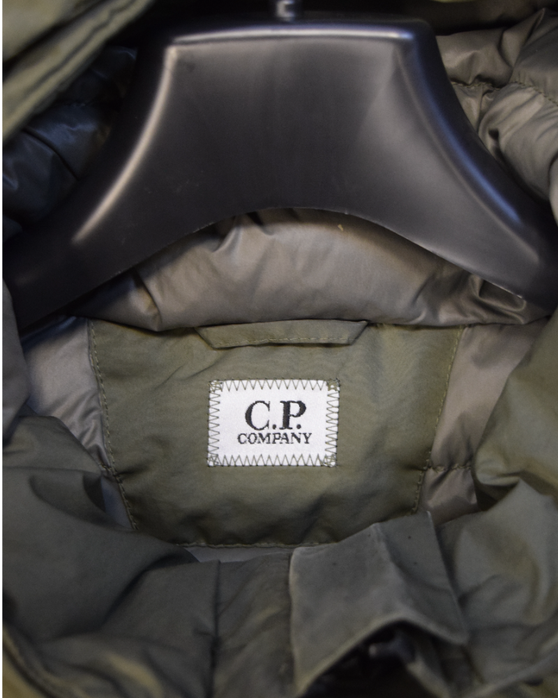C.P Company Micro-m Down Jacket Green detail view
