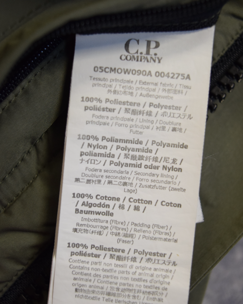 C.P Company Micro-m Down Jacket Green detail view