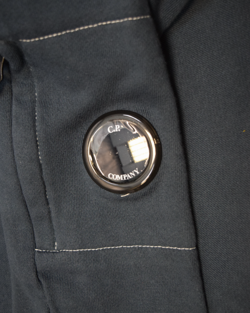 C.P Company crewneck Lens sweater navy blue detail view