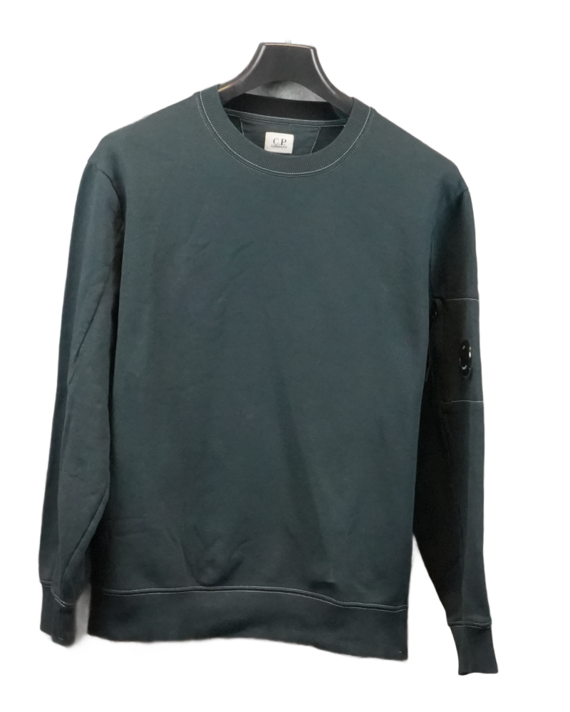 C.P Company crewneck Lens sweater navy blue front view