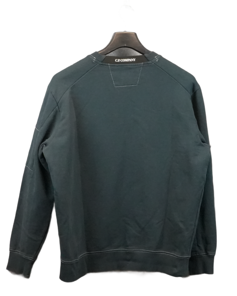 C.P Company crewneck Lens sweater navy blue back view