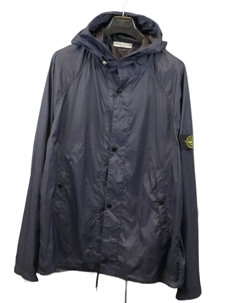 Stone Island Ultra Light Weight Windbreaker Navy Blue front view