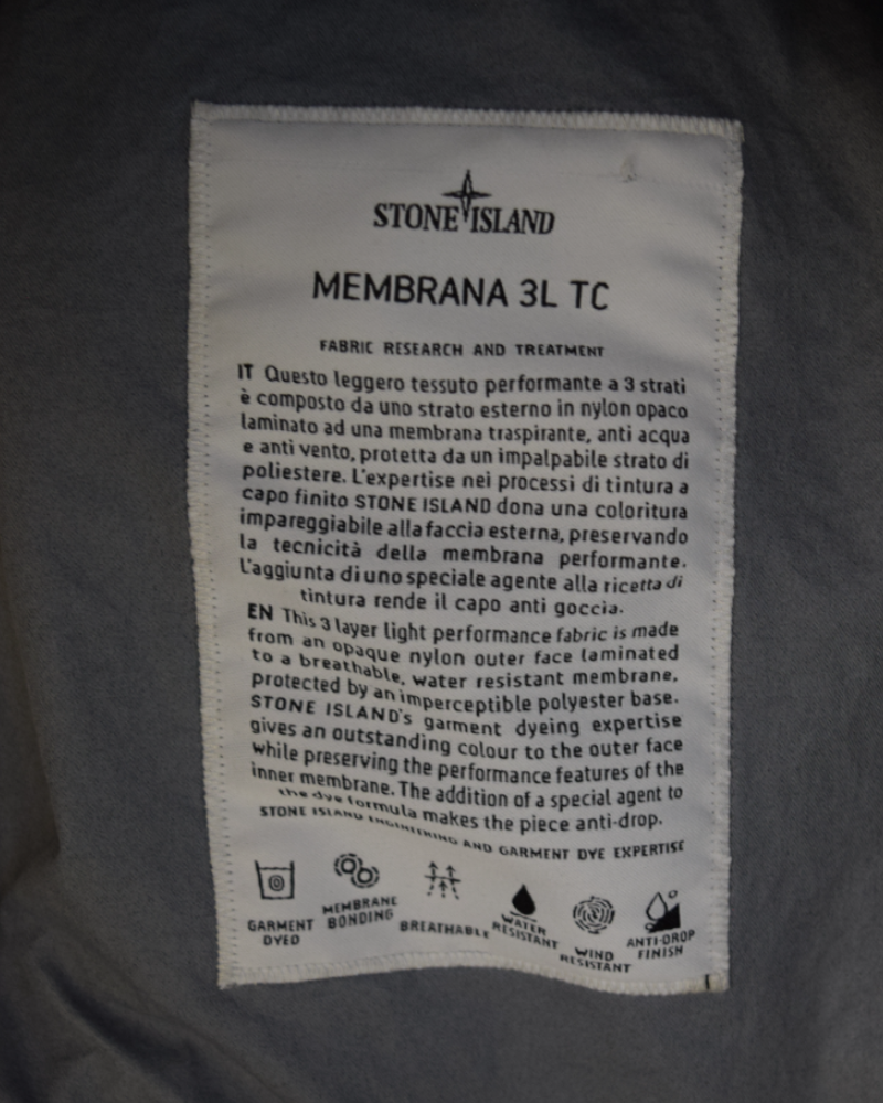 Stone Island Membrana 3L TC Smock black detail view