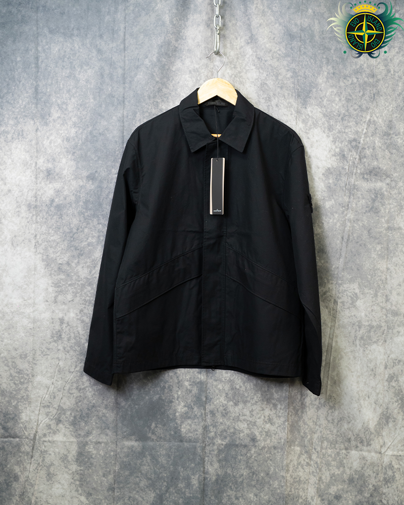 Stone Island Ghost Piece Cotton Overshirt Black - L