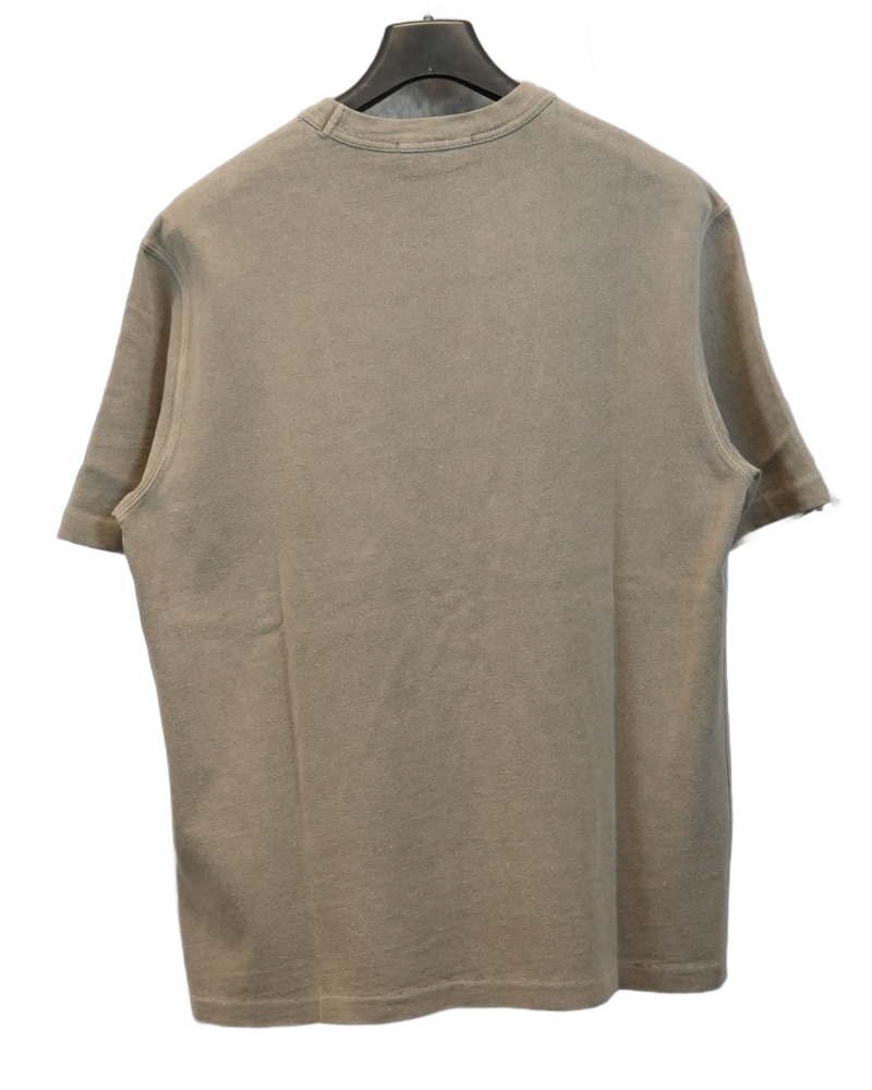 Mineral Dyed Heavy Cotton T-Shirt With Rectangular Print back view
