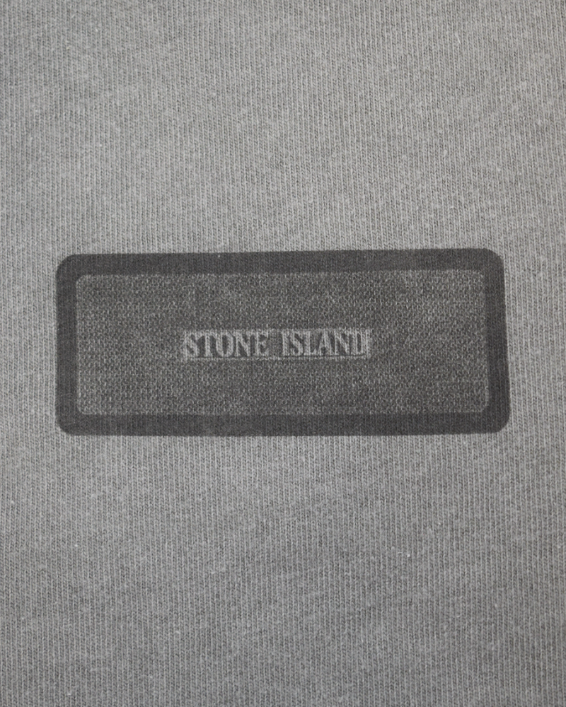 Mineral Dyed Heavy Cotton T-Shirt With Rectangular Print detail view