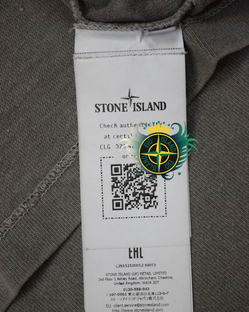 Mineral Dyed Heavy Cotton T-Shirt With Rectangular Print detail view