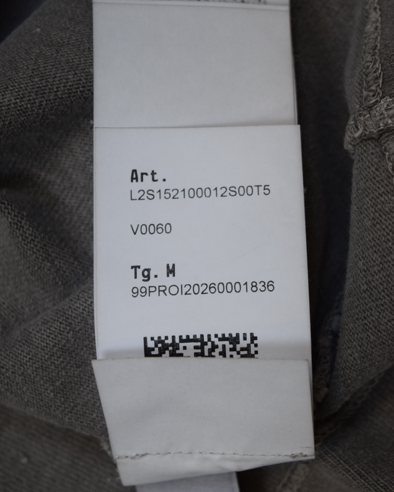 Mineral Dyed Heavy Cotton T-Shirt With Rectangular Print detail view