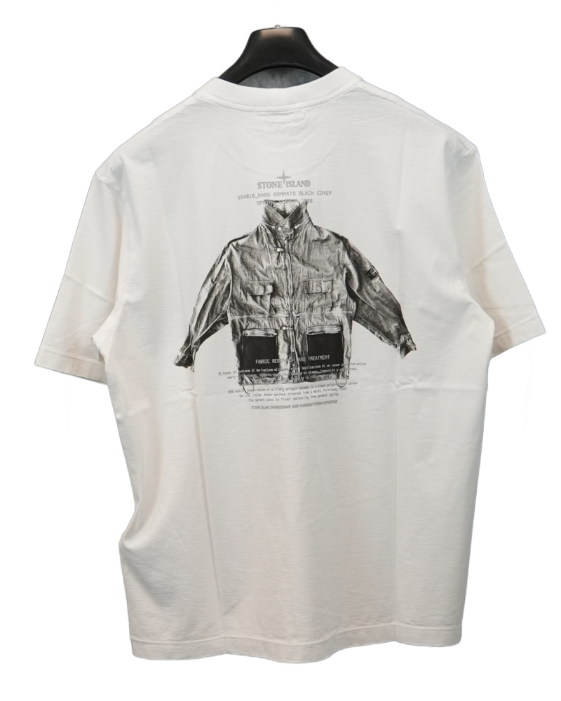 Stone Island Archivio Back Print T-Shirt white back view