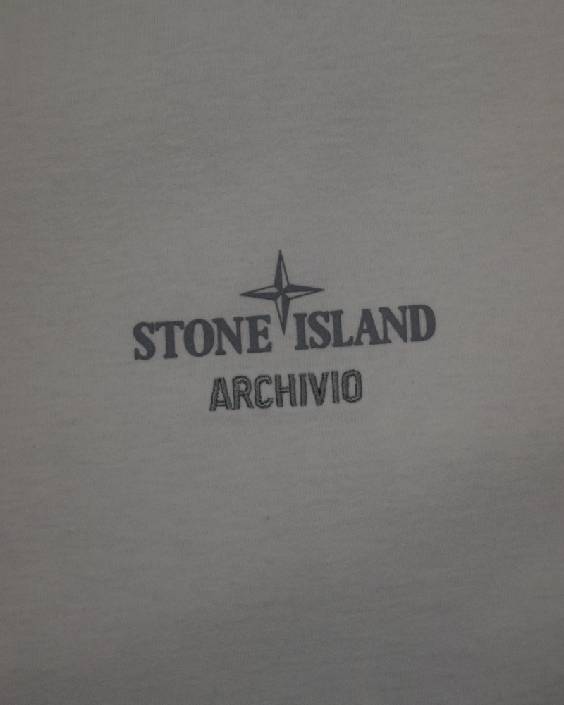 Stone Island Archivio Back Print T-Shirt white detail view