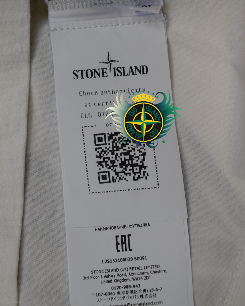 Stone Island Archivio Back Print T-Shirt white detail view