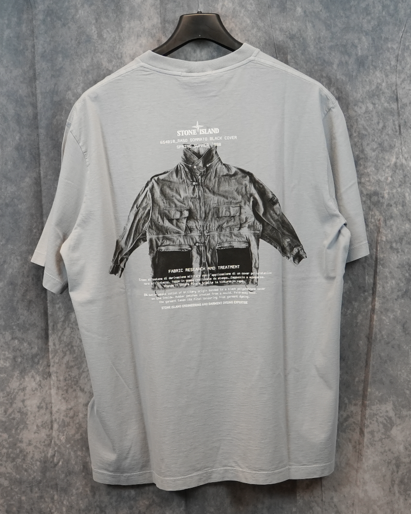 Stone Island Archivio Back Print T-Shirt Ash Grey back view