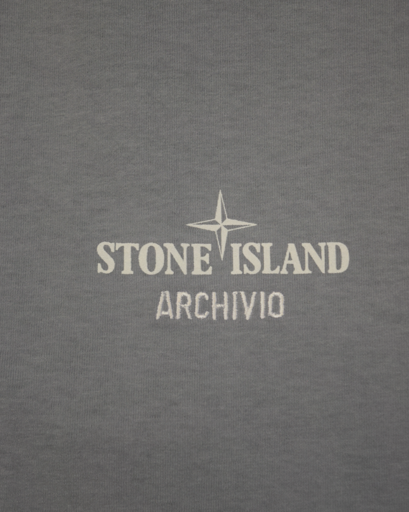 Stone Island Archivio Back Print T-Shirt Ash Grey detail view