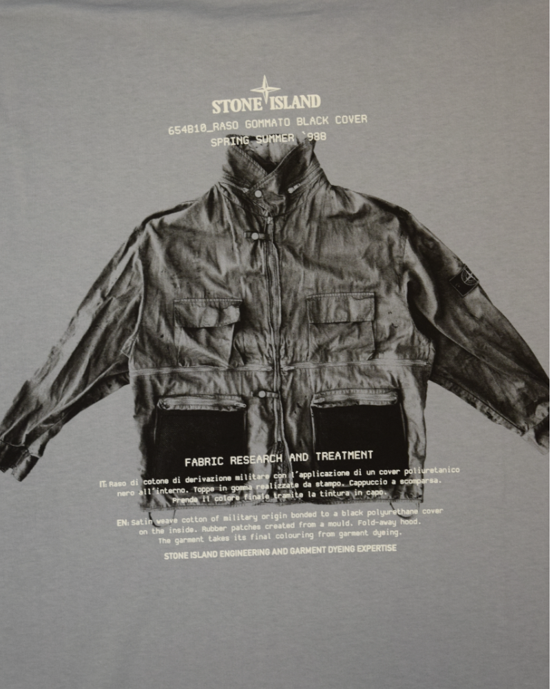 Stone Island Archivio Back Print T-Shirt Ash Grey detail view