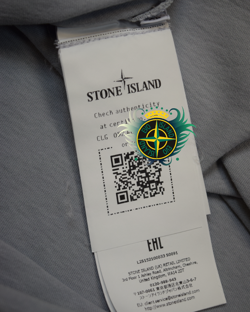 Stone Island Archivio Back Print T-Shirt Ash Grey detail view