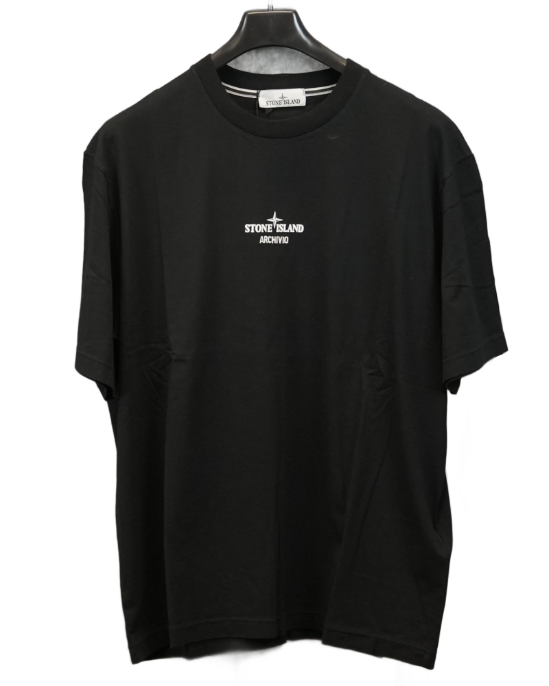 Stone Island Archivio Back Print T-Shirt Black front view