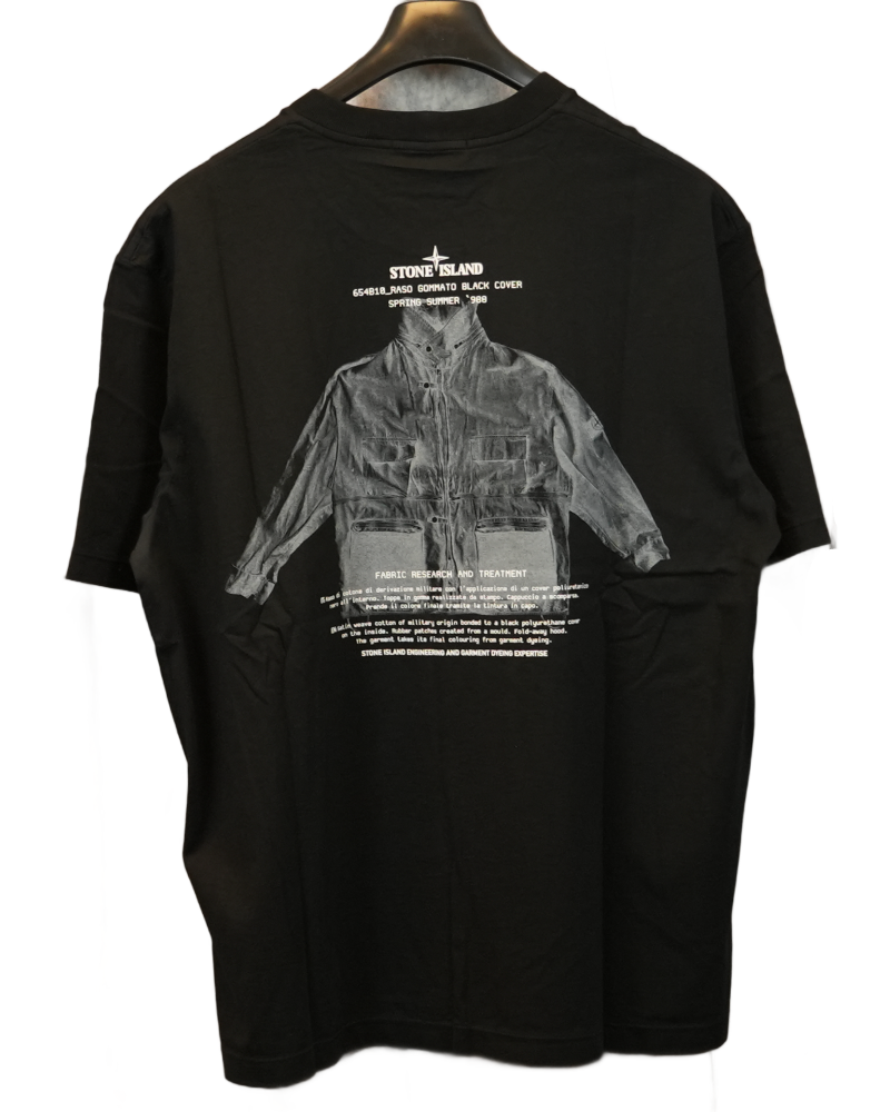 Stone Island Archivio Back Print T-Shirt Black back view