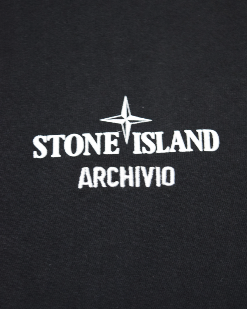 Stone Island Archivio Back Print T-Shirt Black detail view
