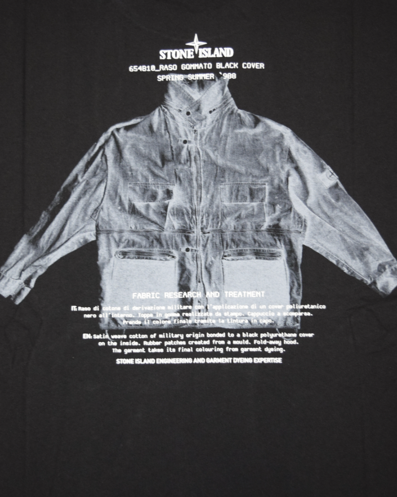 Stone Island Archivio Back Print T-Shirt Black detail view