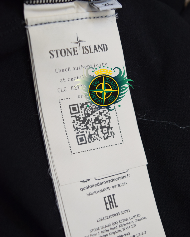 Stone Island Archivio Back Print T-Shirt Black detail view