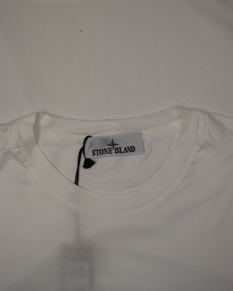 Stone Island Patch Project Cotton Jersey T-Shirt White back view