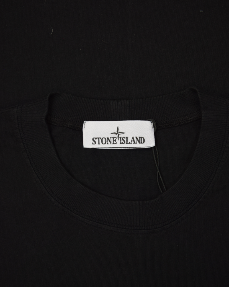 Stone Island Patch Project Organic Cotton T-Shirt Black detail view