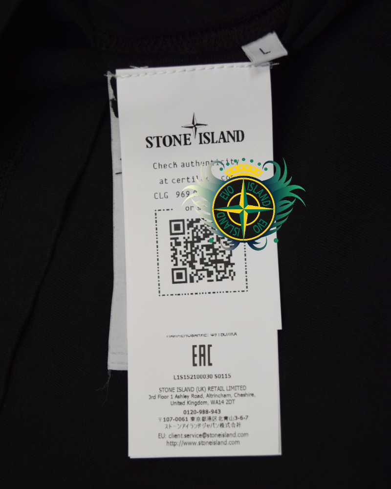 Stone Island Patch Project Organic Cotton T-Shirt Black detail view
