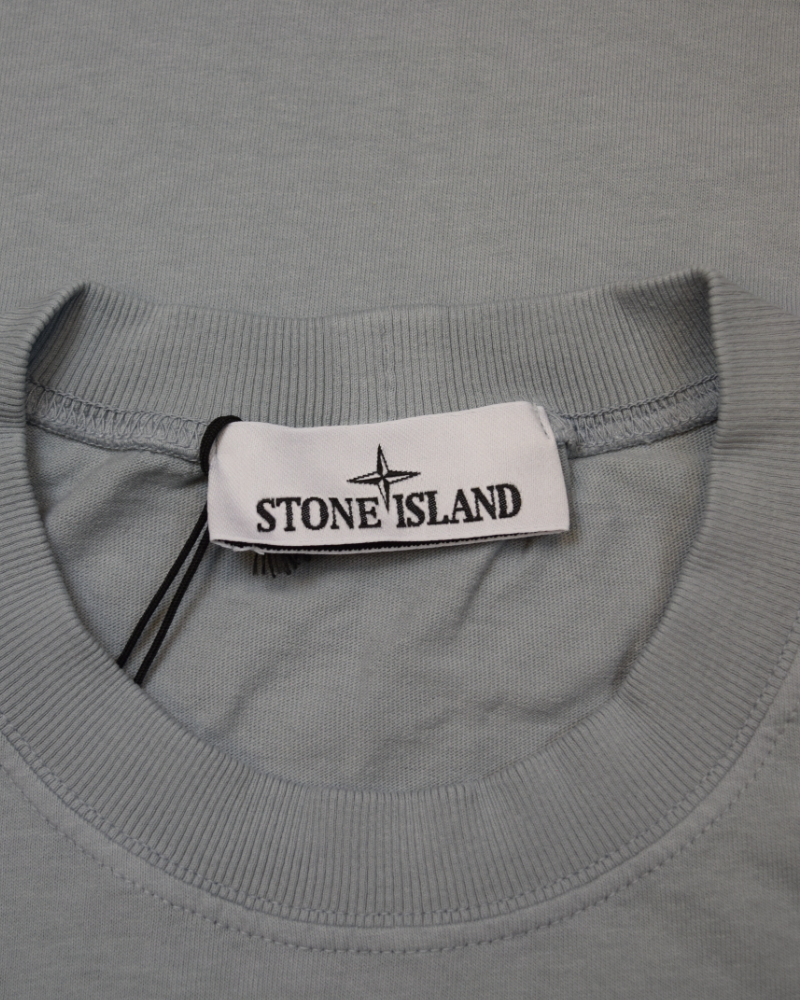 Stone Island Patch Project Organic Cotton T-Shirt Ash Grey detail view