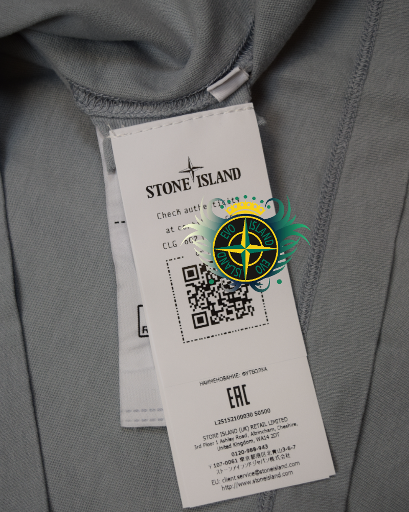 Stone Island Patch Project Organic Cotton T-Shirt Ash Grey detail view