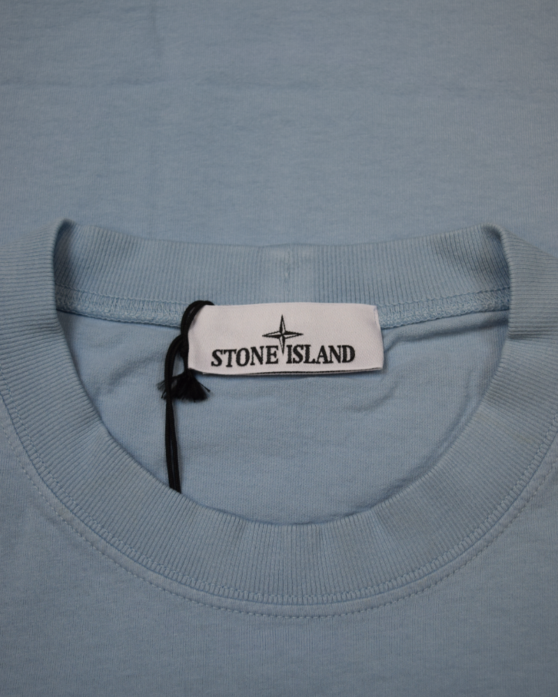 Stone Island Patch Project Organic Cotton T-Shirt Light Blue detail view