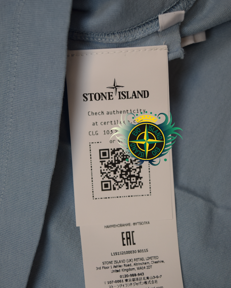 Stone Island Patch Project Organic Cotton T-Shirt Light Blue detail view