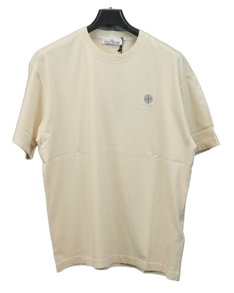 Stone Island Patch Project Organic Cotton T-Shirt Off white front view