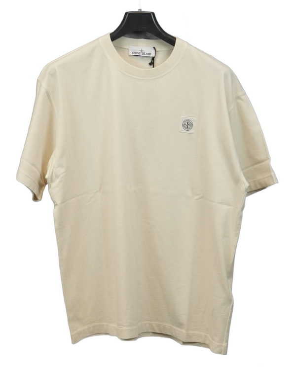 Stone Island Patch Project Organic Cotton T-Shirt Off white front view