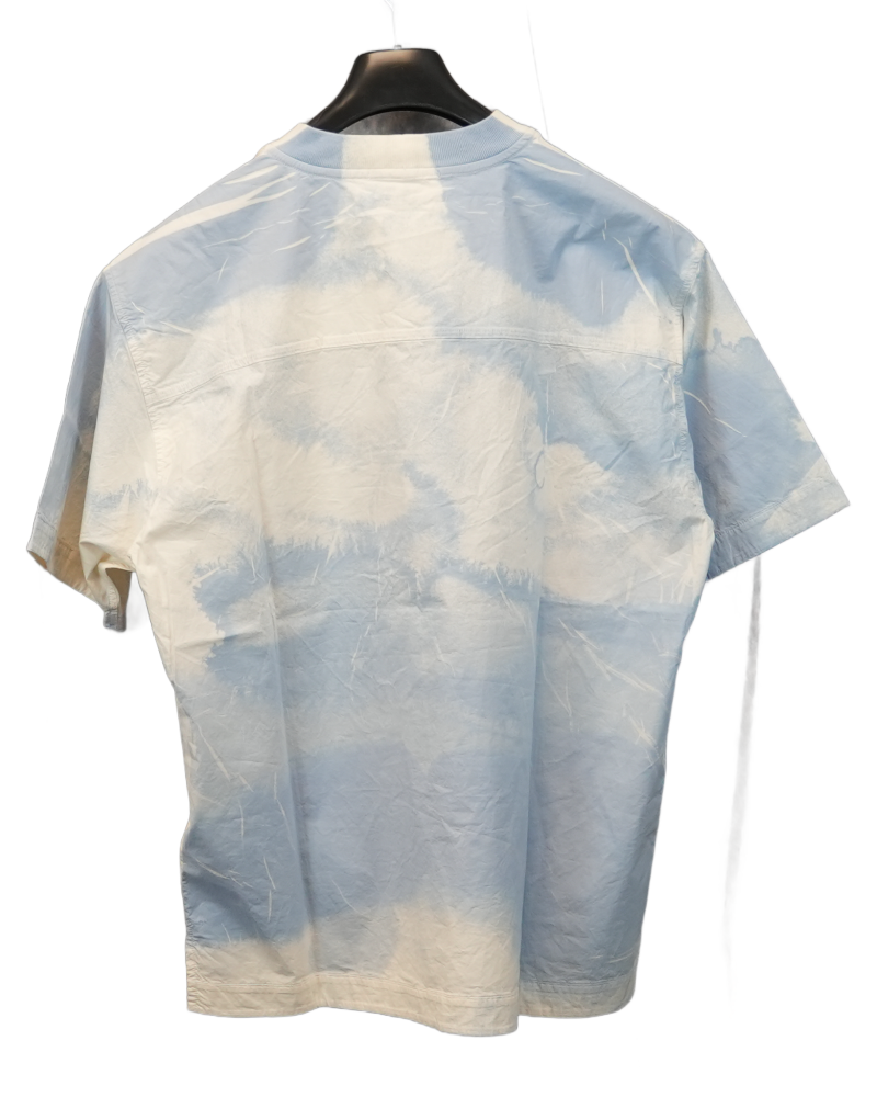 Stone Island Over Tie-Dye T-shirt Off white/Blue back view