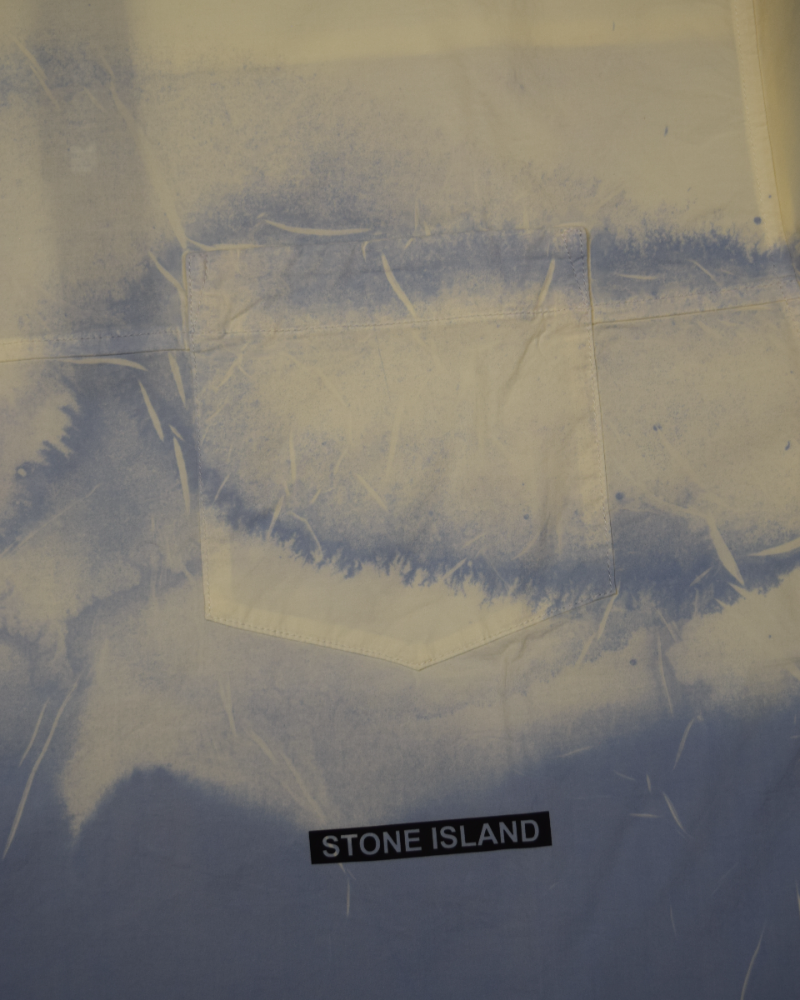 Stone Island Over Tie-Dye T-shirt Off white/Blue detail view