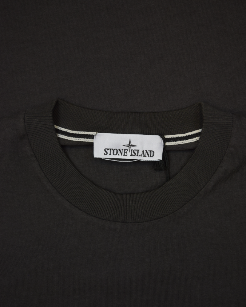 Stone Island Organic Cottom Back Compass Print T-Shirt Grey detail view