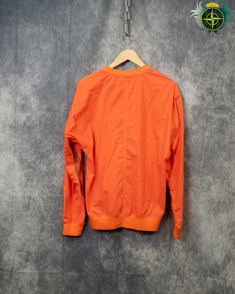 Stone Island Nylon Metal Ripstop Star Inlay Sweatshirt Orange