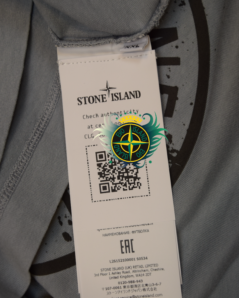Stone Island Desert Print T-Shirt Light Blue detail view