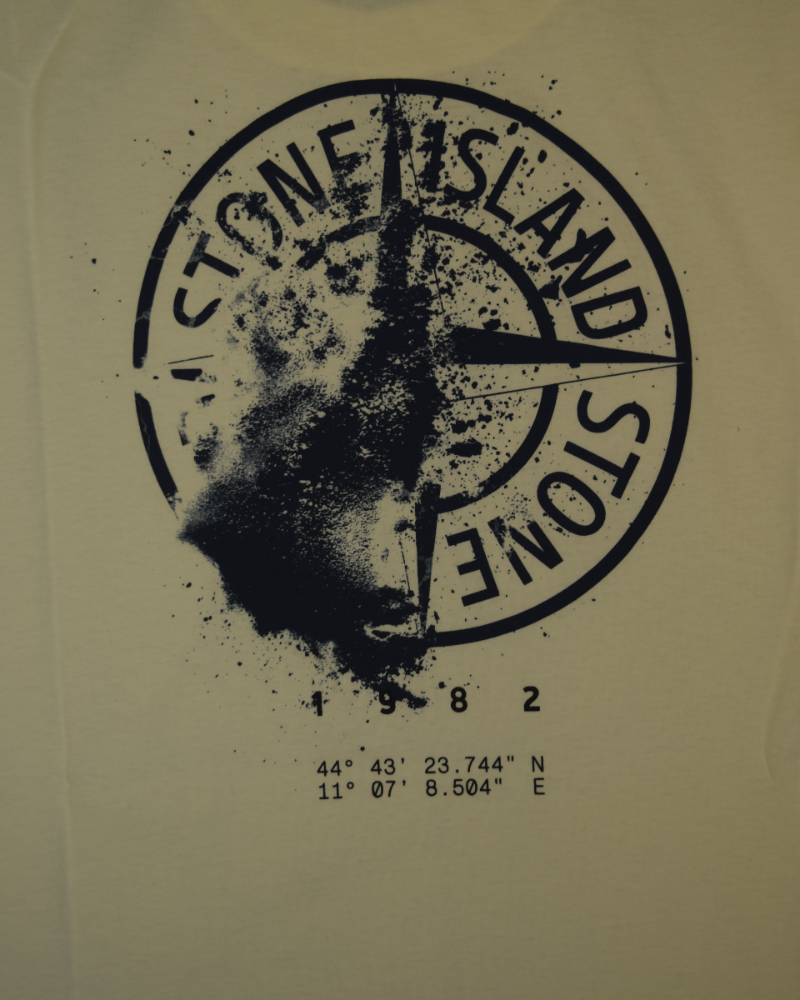 Stone Island Desert Print T-Shirt White detail view