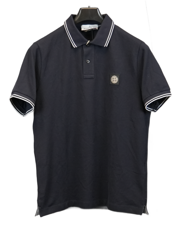 Stone Island Polo Shirt Navy Blue front view