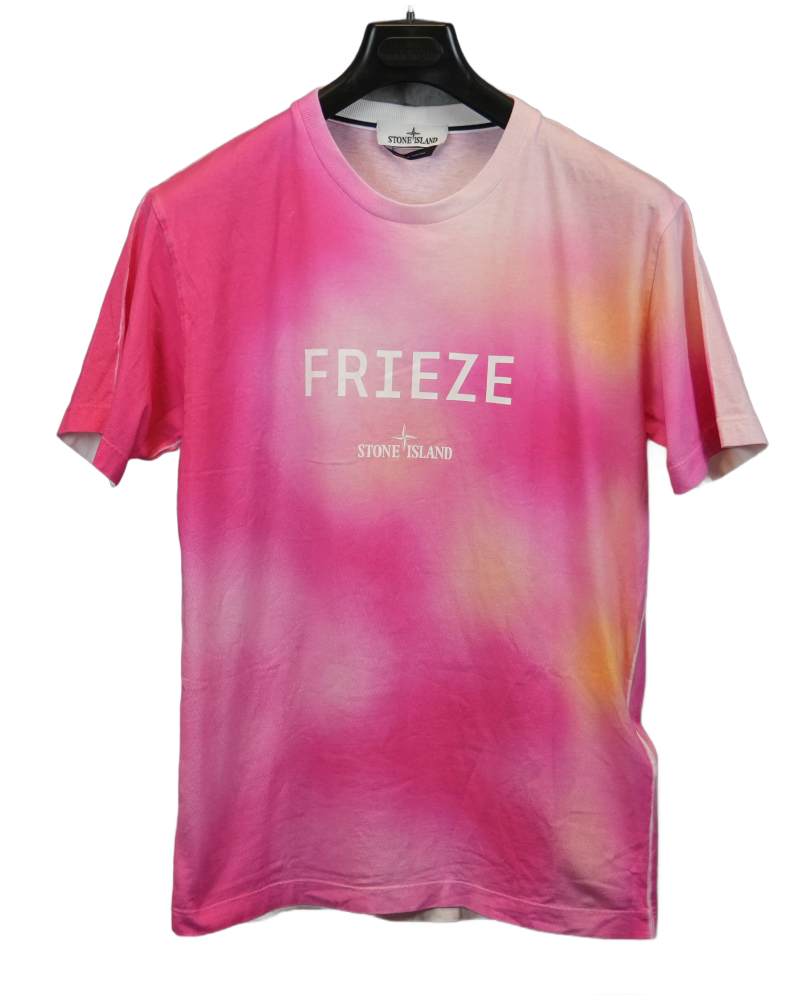 Stone Island Frieze T-Shirt Pink front view