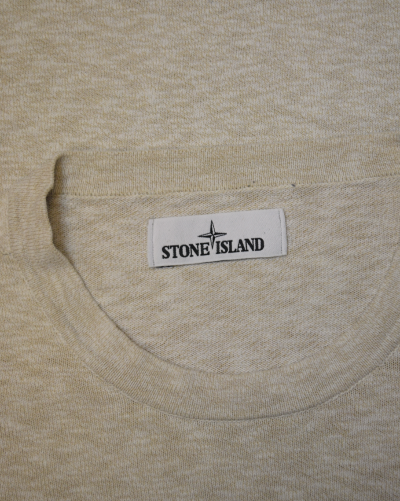 Stone Island Leightweight Crewneck Off White detail view